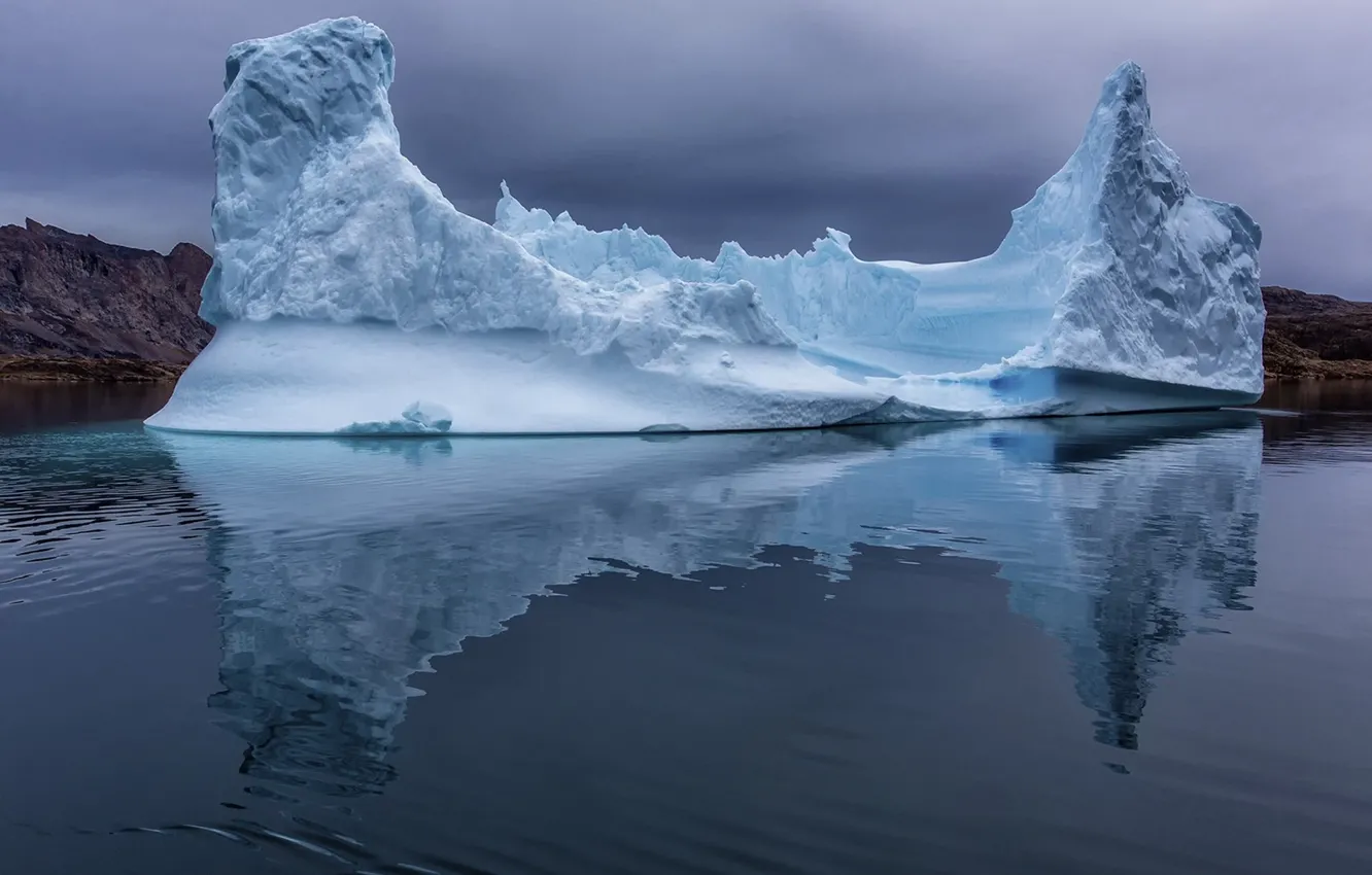 Photo wallpaper the ocean, ice, iceberg