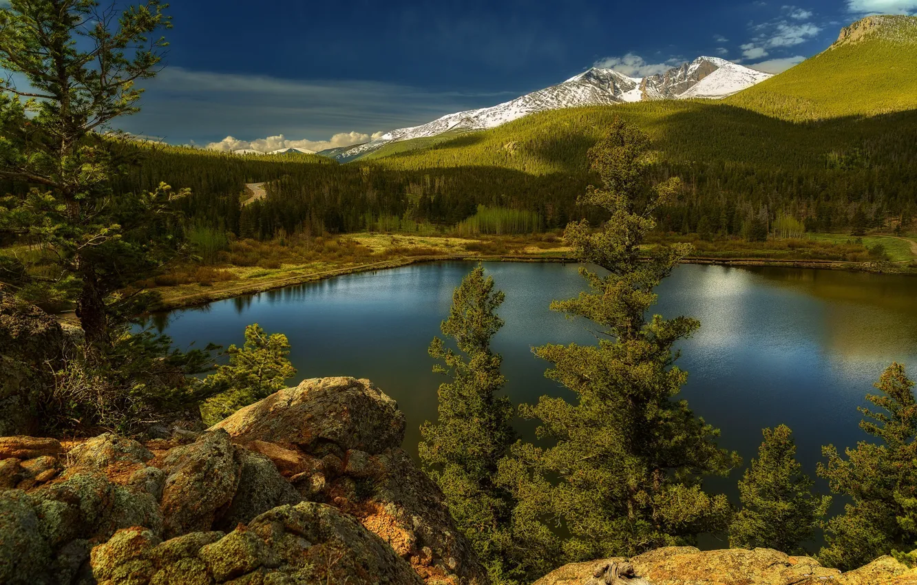 Photo wallpaper landscape, nature, lake, beauty