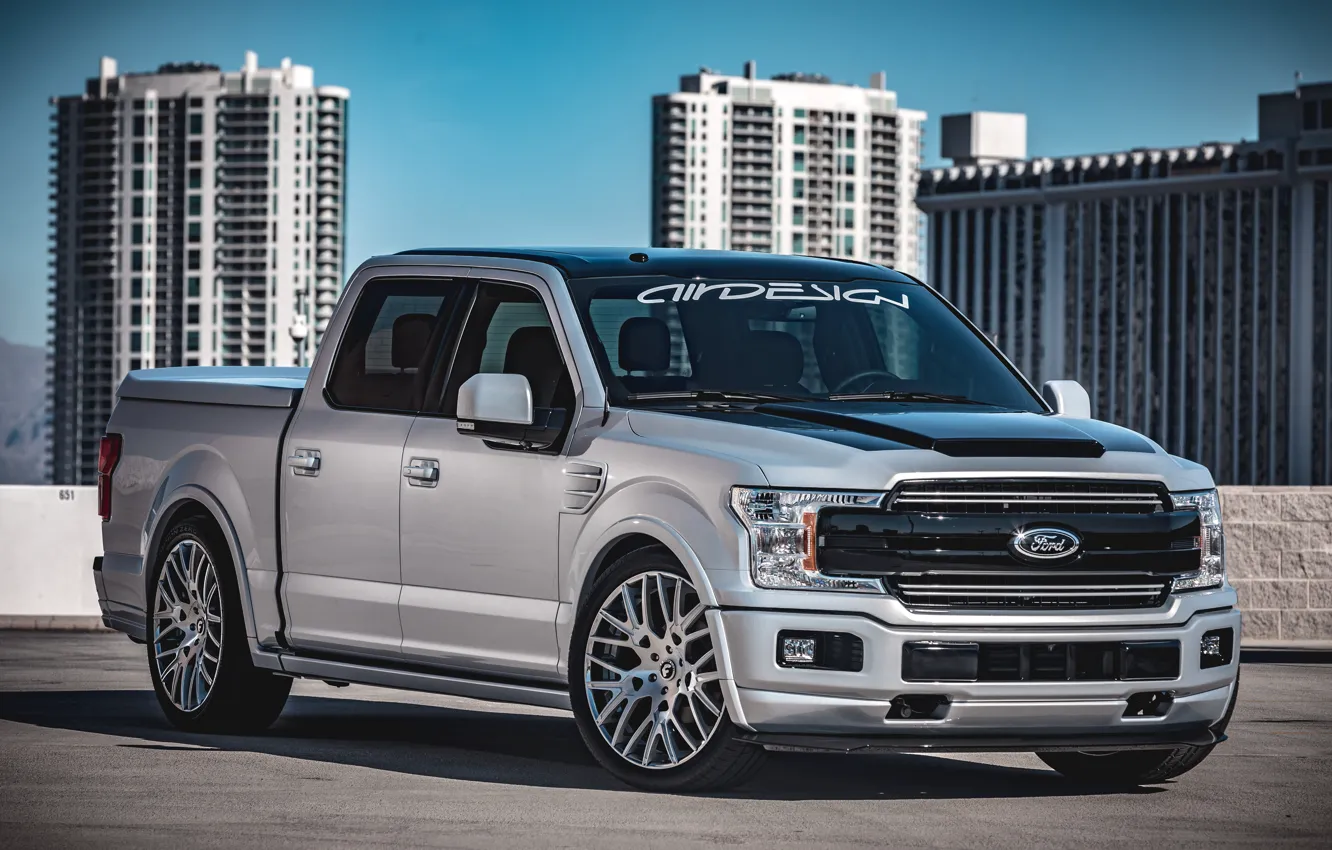 Photo wallpaper Ford, side, Front, F-150, Pickup, SEMA 2017, Air Design