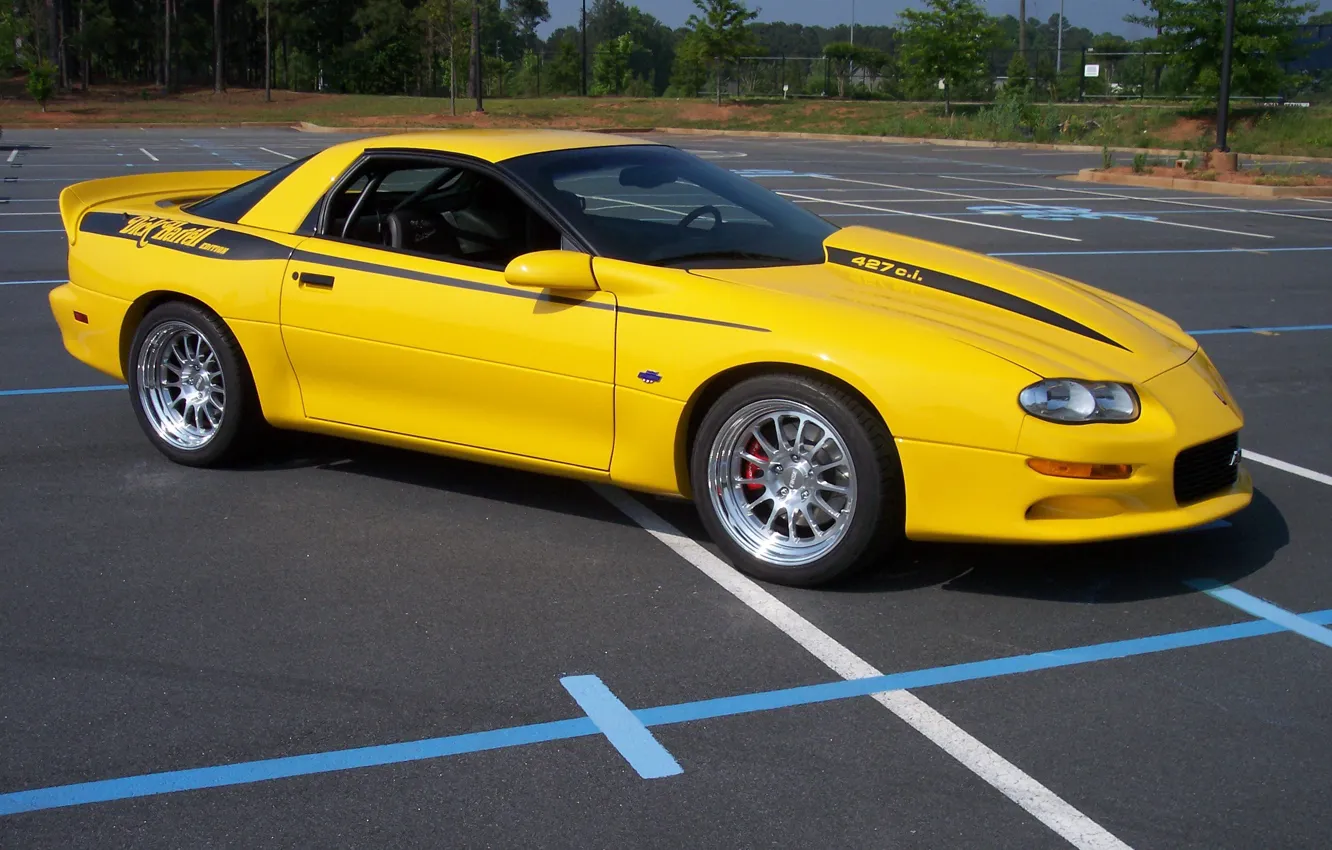 Photo wallpaper yellow, Chevrolet, camaro