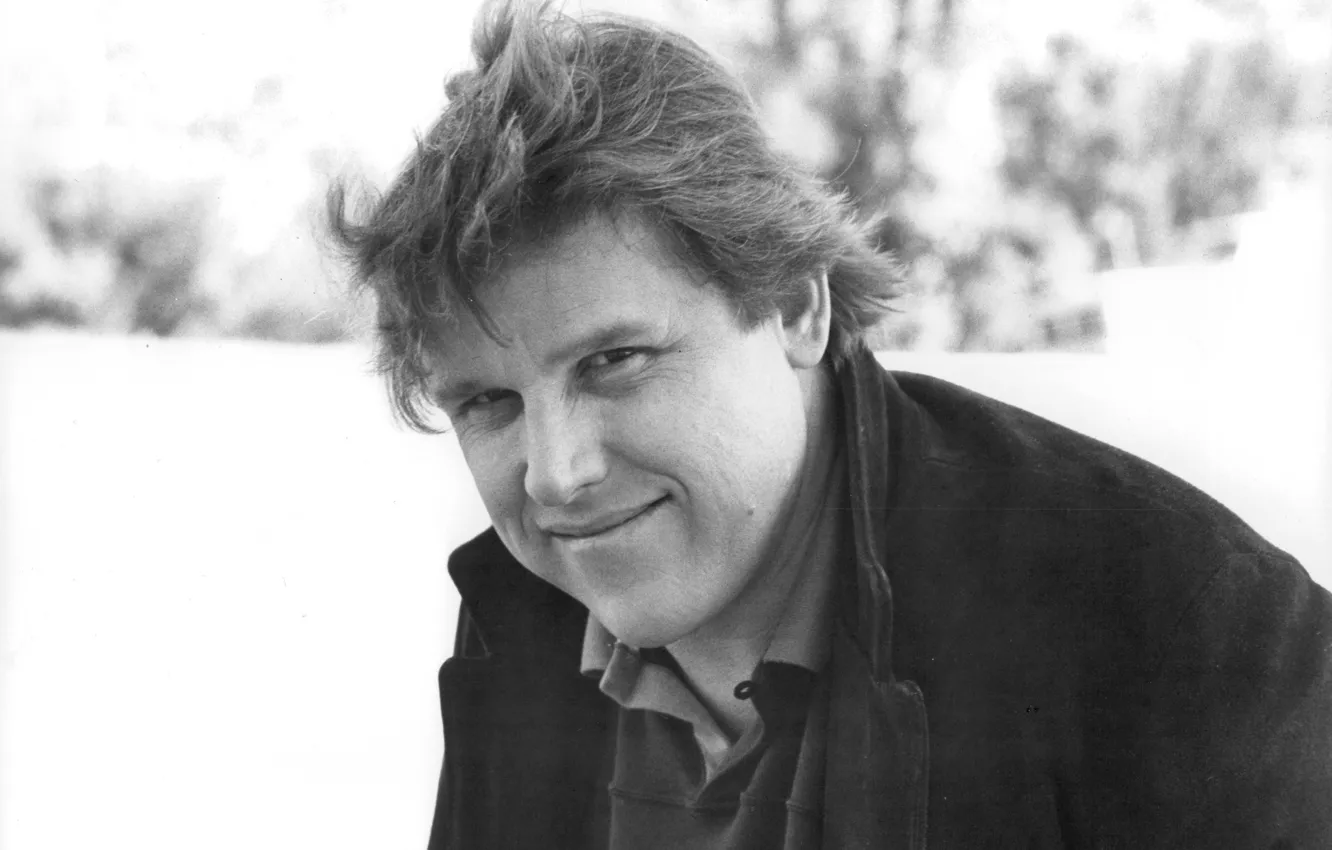 Photo wallpaper look, jacket, actor, old photo, smile, hair, jacket, Gary Busey