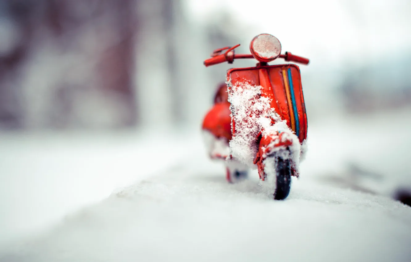 Photo wallpaper macro, model, toy, moped, shooting, toy, photo, photographer