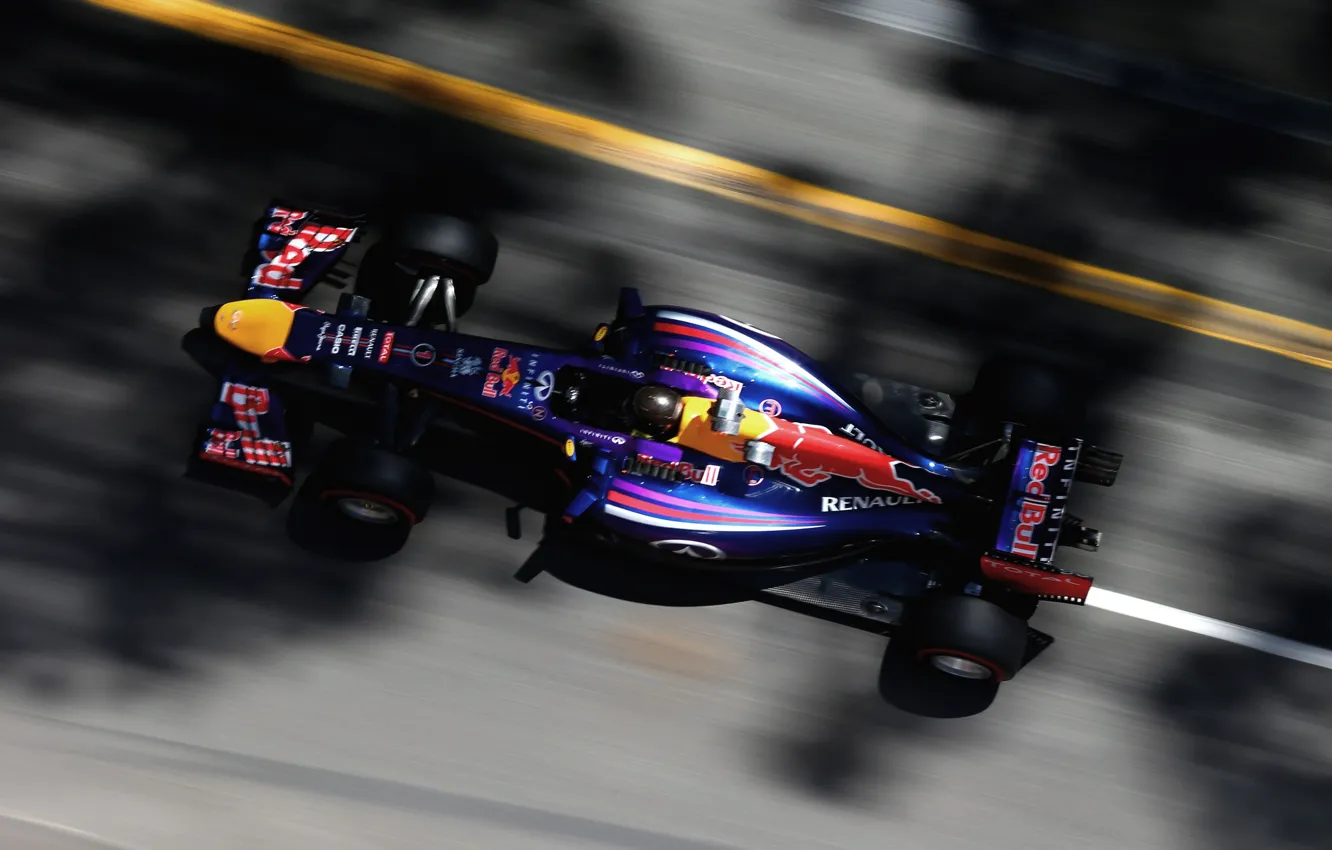 Photo wallpaper Racer, Monaco, Formula 1, Red Bull, Sebastian Vettel, Champion, RB10