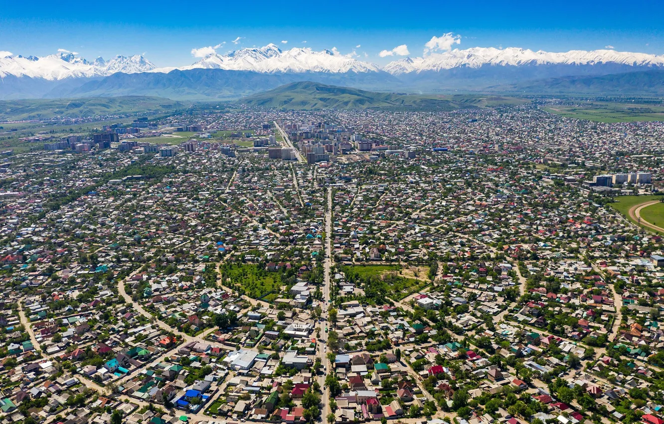 Photo wallpaper mountains, Kyrgyzstan, Bishkek