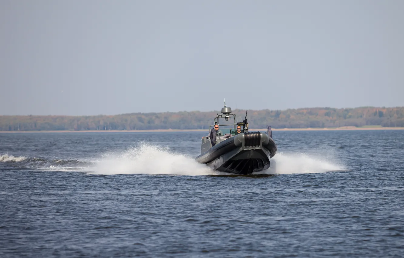 Photo wallpaper boat, combat boat, speed boat, BK-9