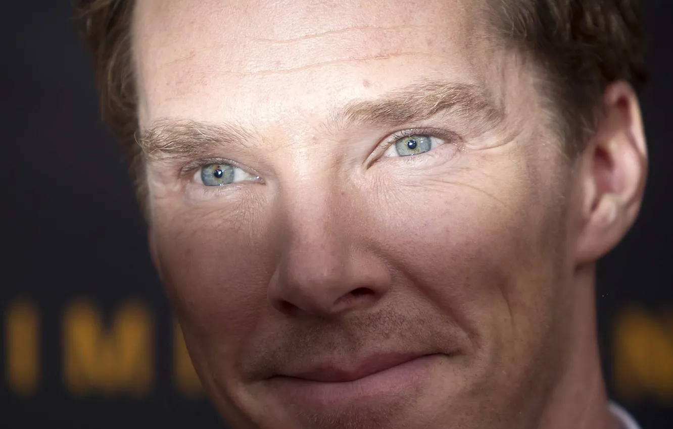 Photo wallpaper eyes, look, face, smile, actor, Benedict Cumberbatch, Benedict Cumberbatch, British actor