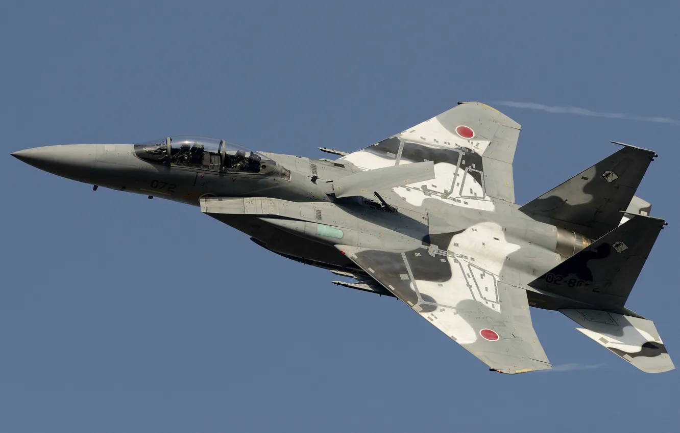 Photo wallpaper the sky, flight, fighter, Mitsubishi, pilots, BBC Japan, F-15DJ