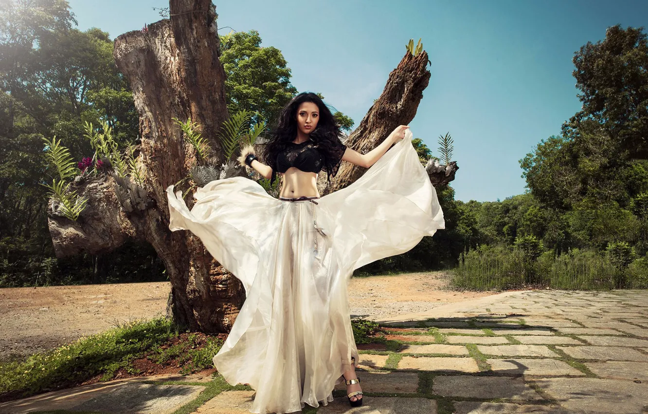 Photo wallpaper girl, hot, sexy, eyes, smile, beautiful, figure, model