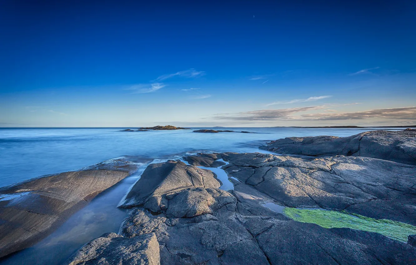 Photo wallpaper rocks, coast, Norway, Norway, Færder national park