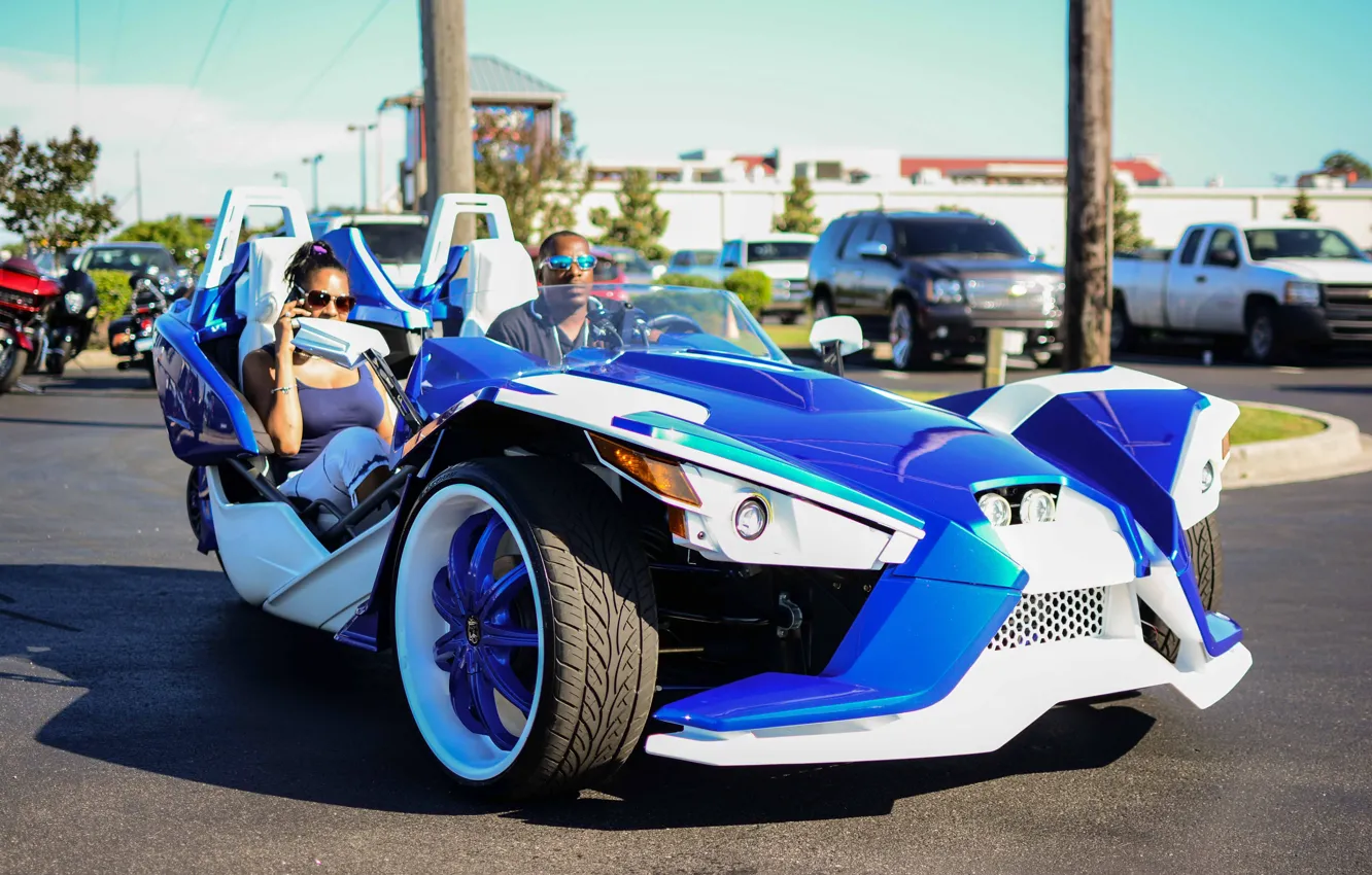 Photo wallpaper beautiful, comfort, hi-tech, Polaris, Slingshot, technology, sporty, tricycle