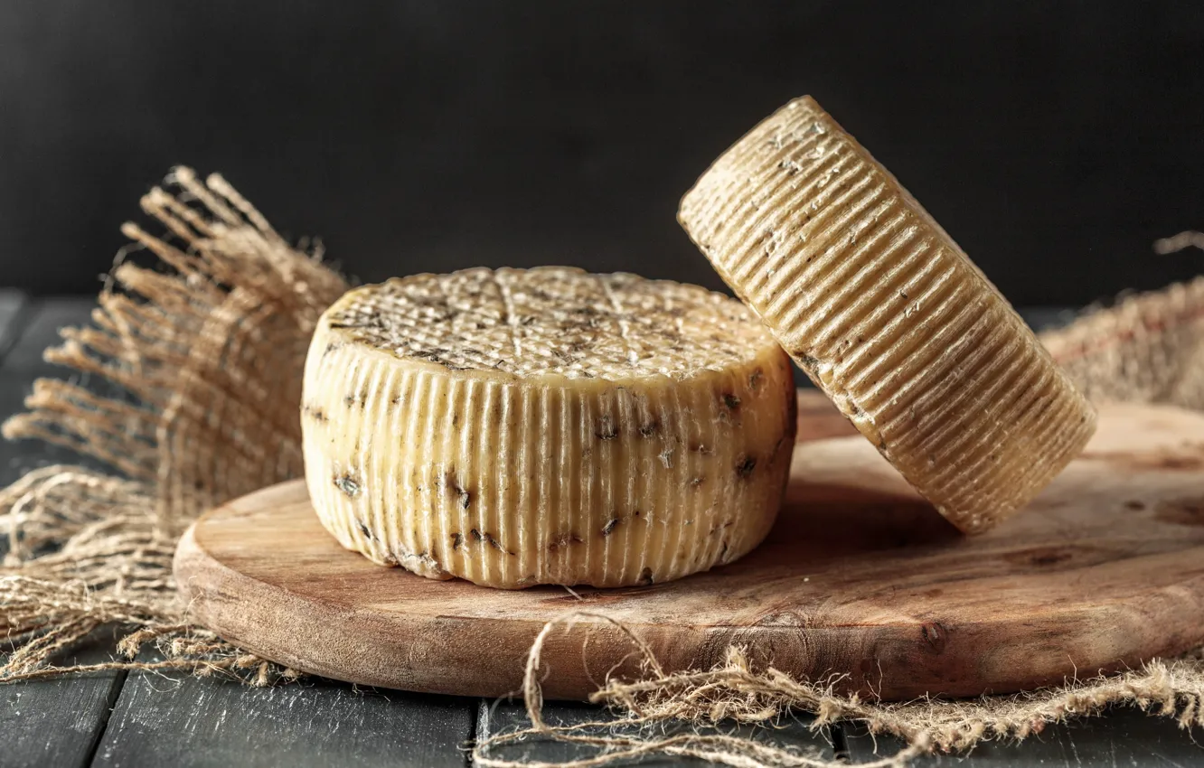 Photo wallpaper circles, Board, cheese