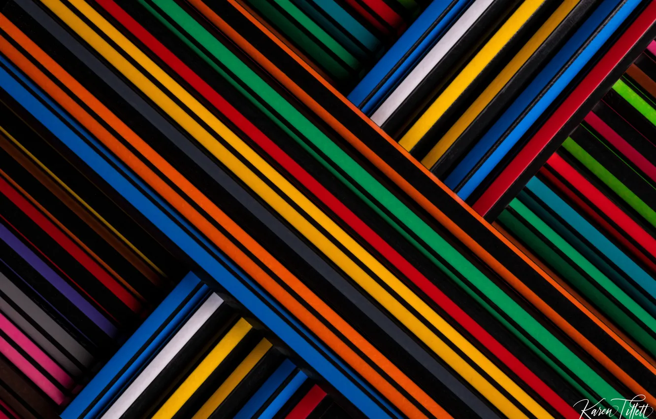 Photo wallpaper macro, pencils, colorful, colored pencils