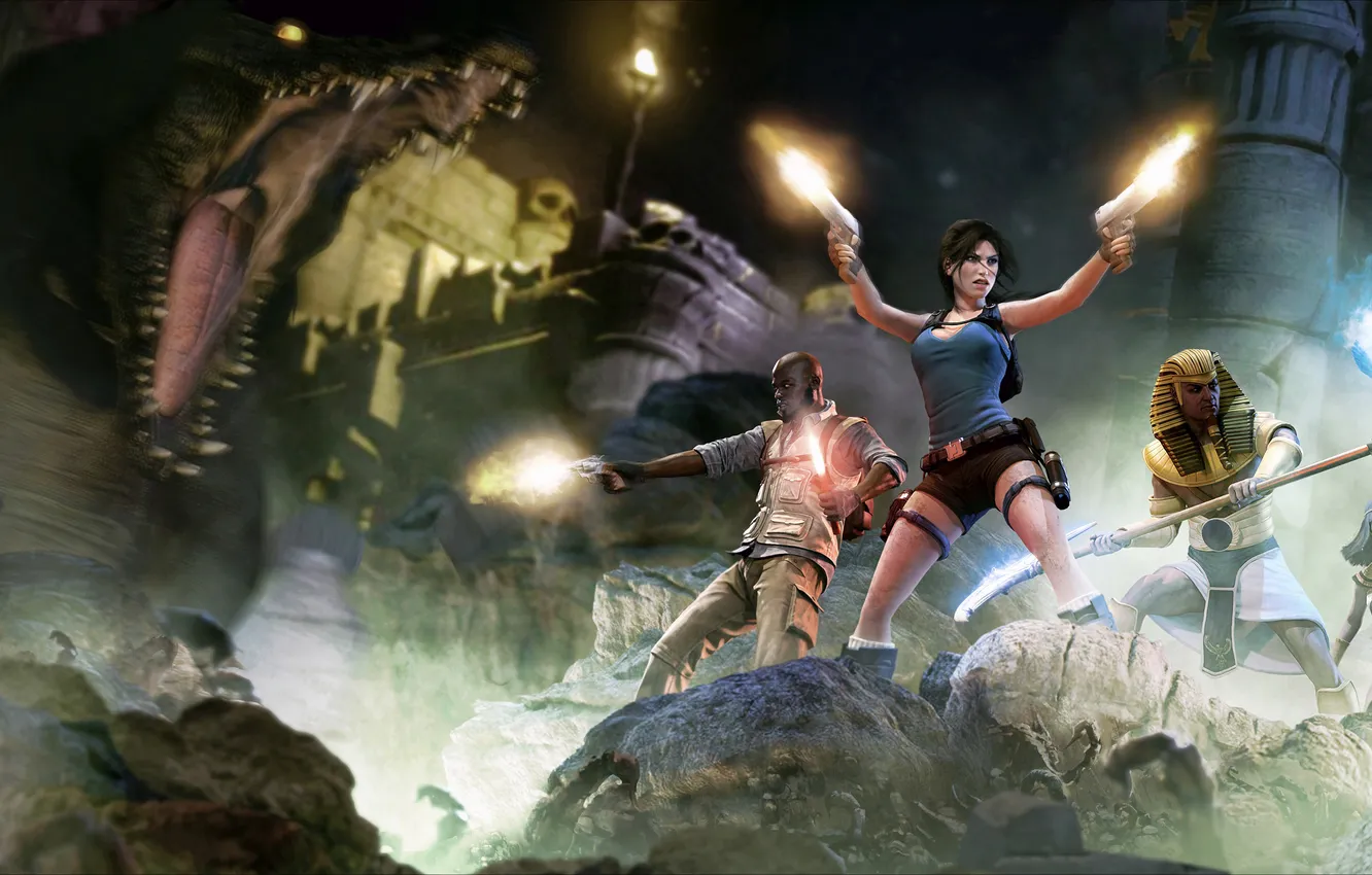 Photo wallpaper girl, Wallpaper, Tomb Raider, art, Lara Croft, Lara Croft and the Temple Of Osiris, Egyptian