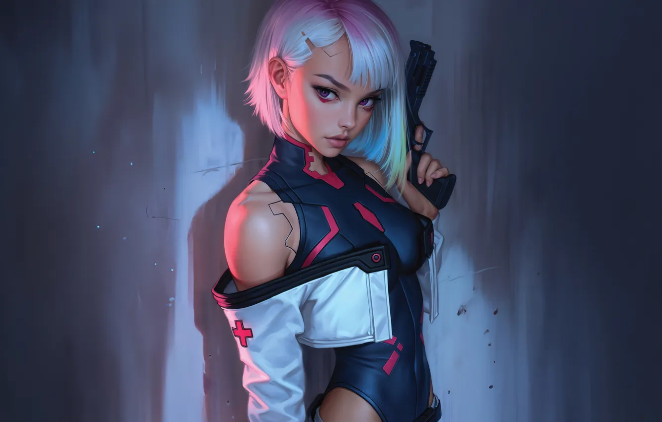 Photo wallpaper Lucy, Cyberpunk, 2077, Netrunner