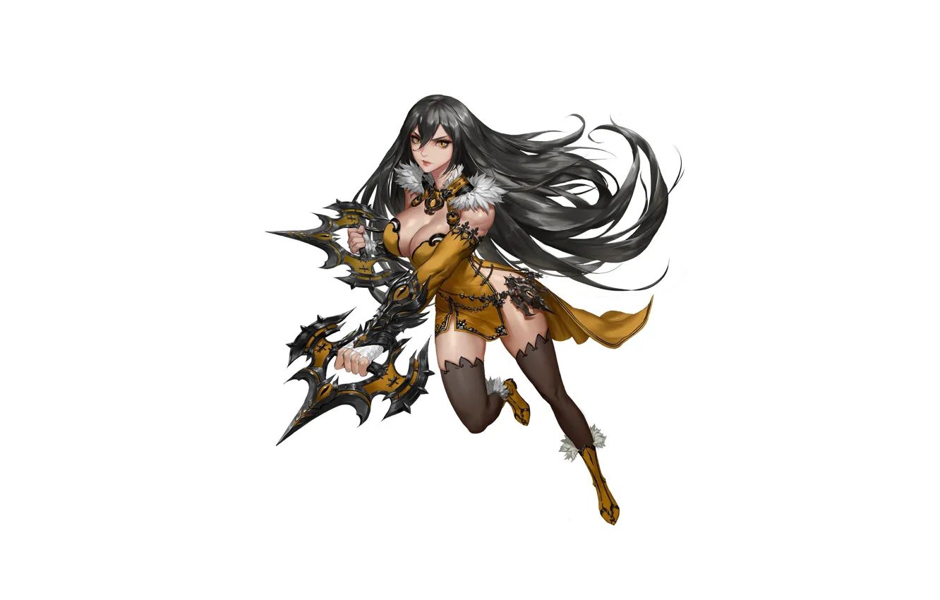 Photo wallpaper girl, background, fiction, the game, minimalism, blade, art, girl