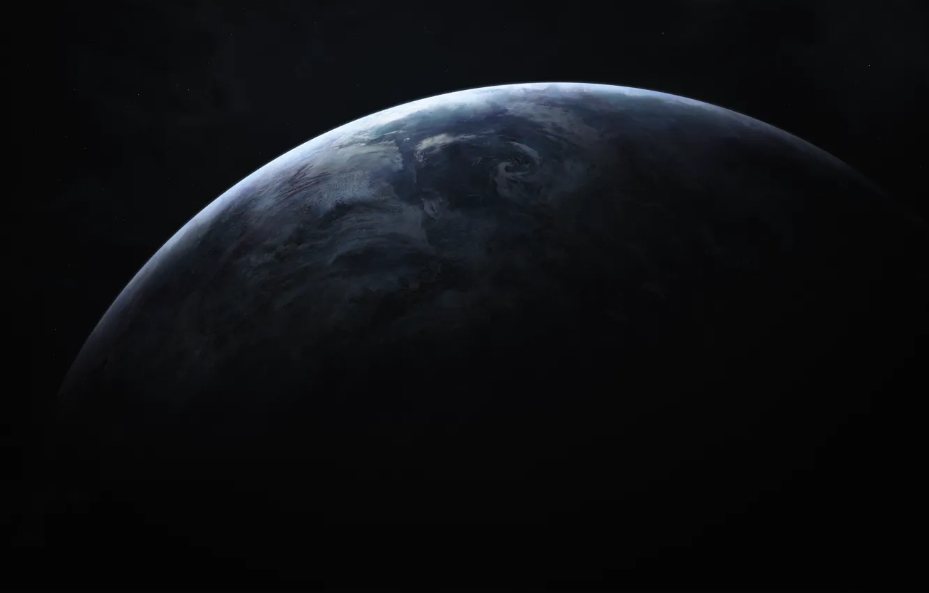 Photo wallpaper space, surface, light, space, darkness, planet, space, light