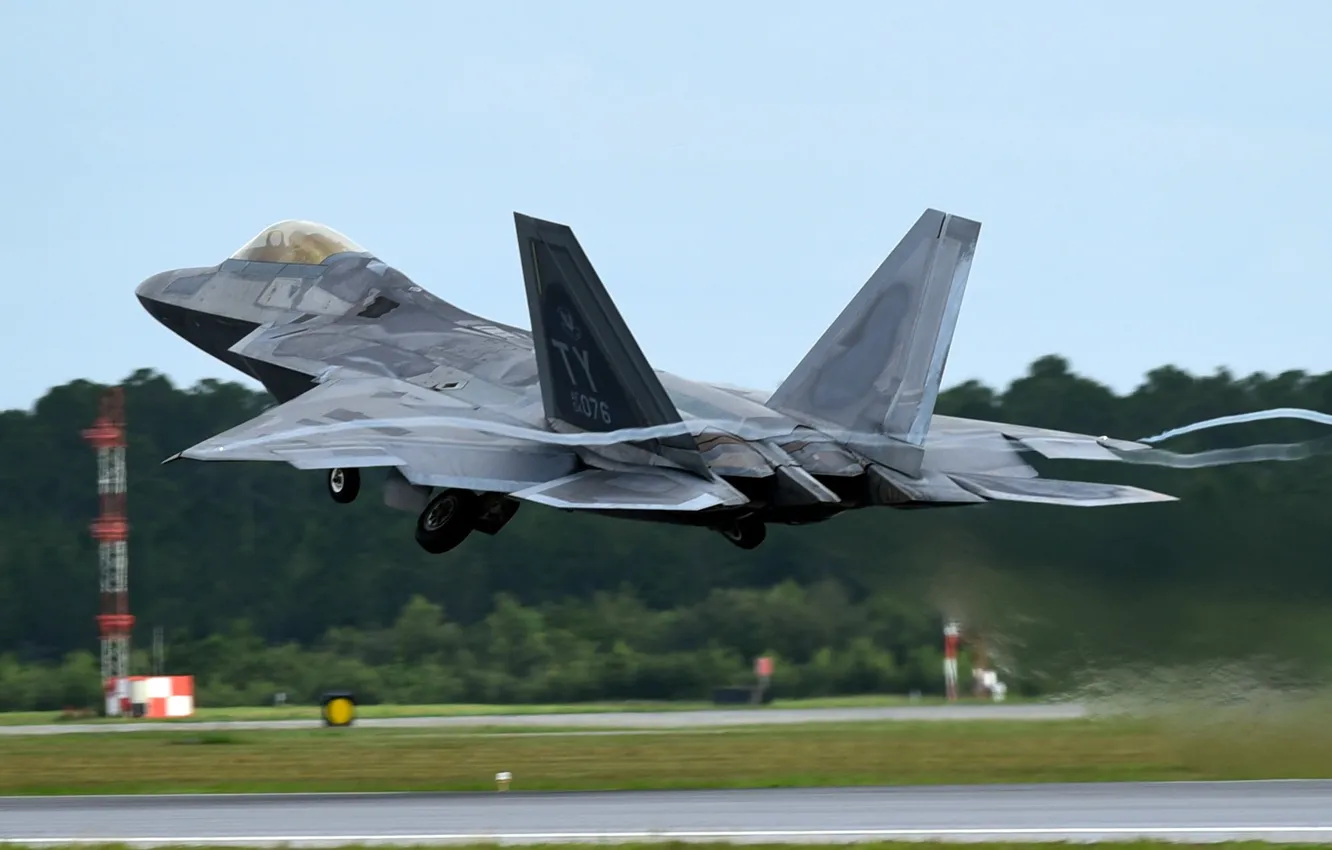 Photo wallpaper Lockheed/Boeing, multi-purpose fighter of the fifth generation, unobtrusive, F-22, Raptor