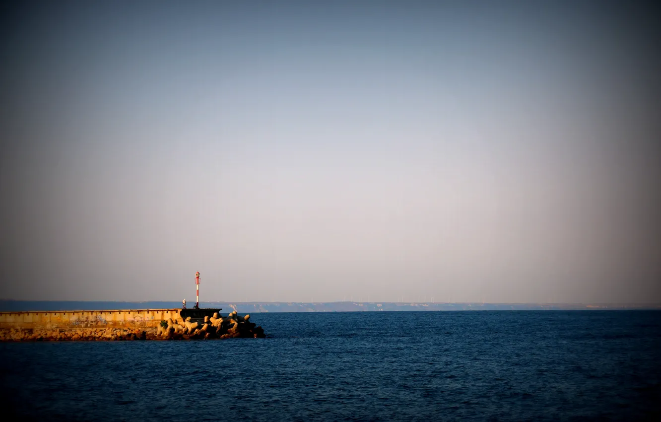 Photo wallpaper sea, wave, summer, lighthouse, Bulgaria