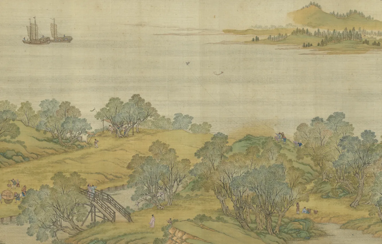 Photo wallpaper Chinese paintings, painting, art