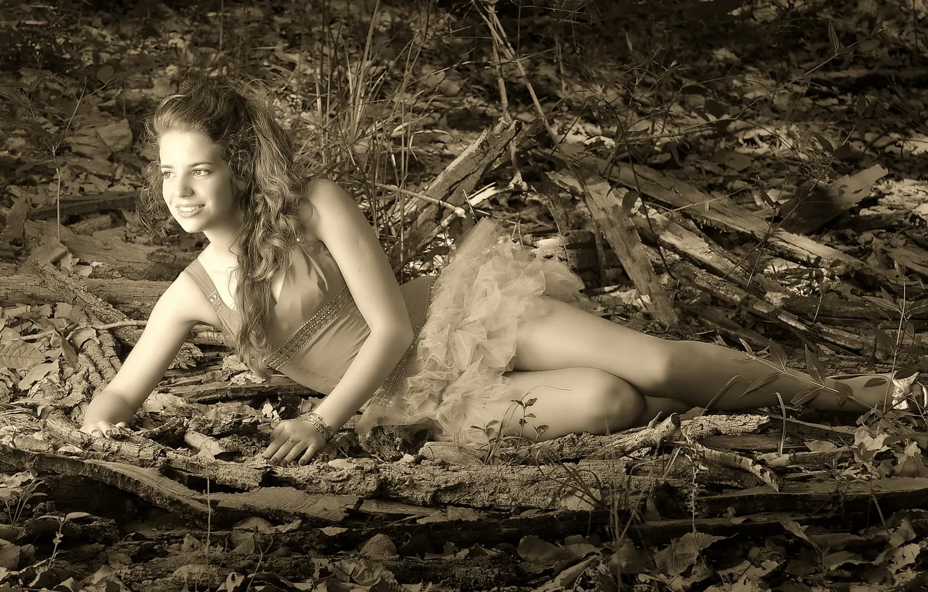 Photo wallpaper girl, pose, background