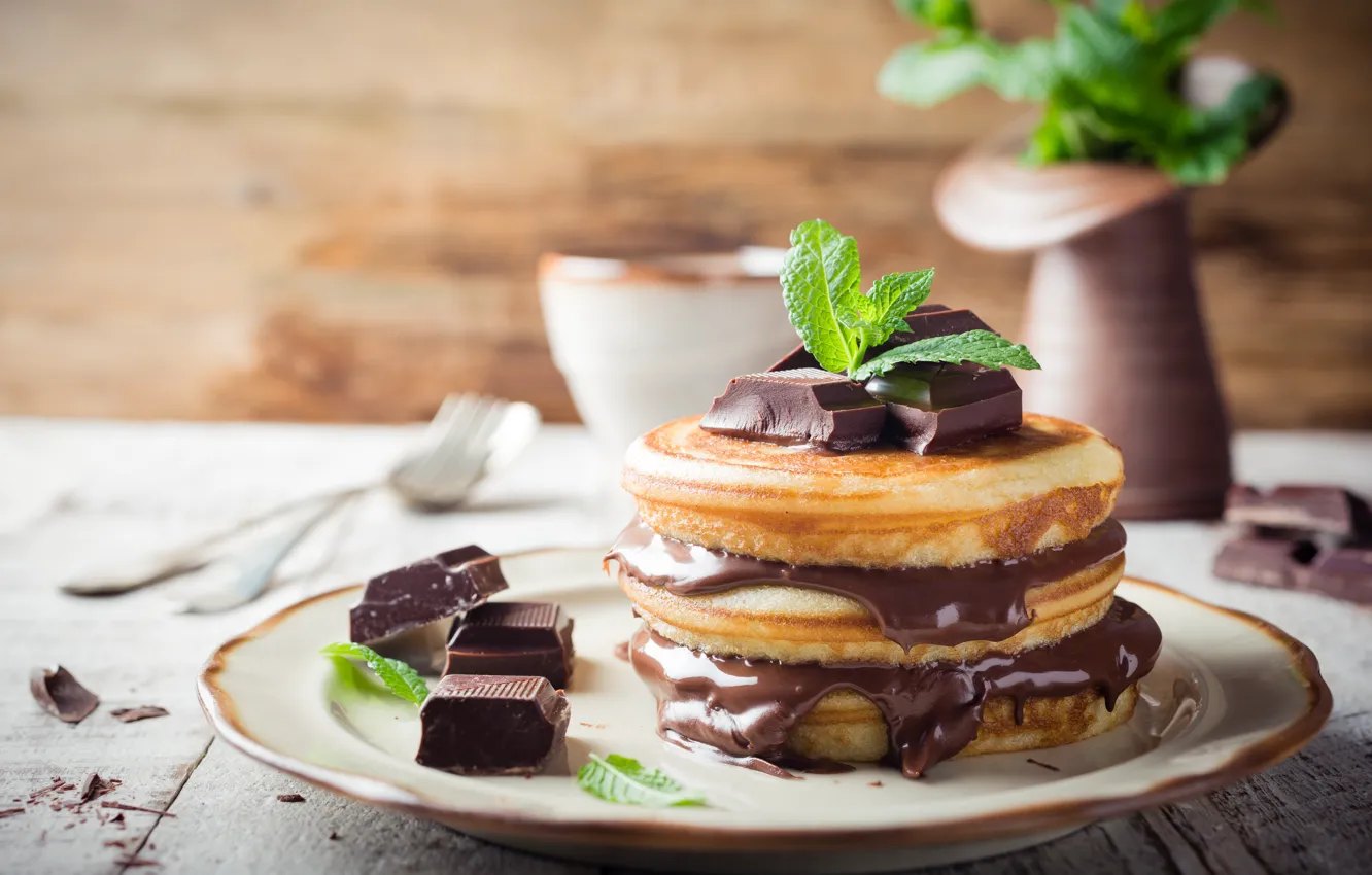 Photo wallpaper chocolate, cream, chocolate, Blinky, Iryna Melnyk