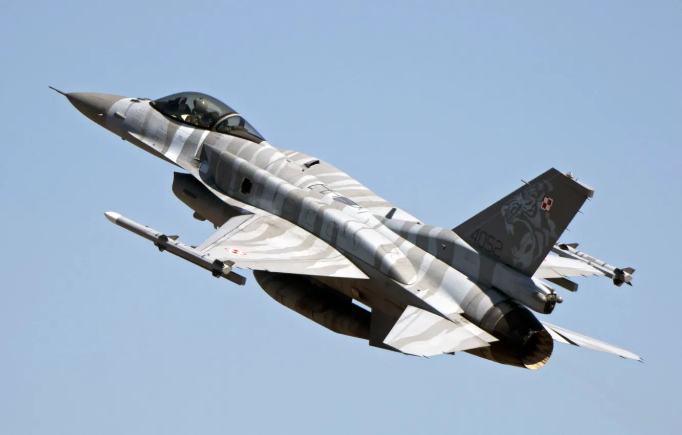 Photo wallpaper fighter, the rise, Fighting Falcon, F-16C