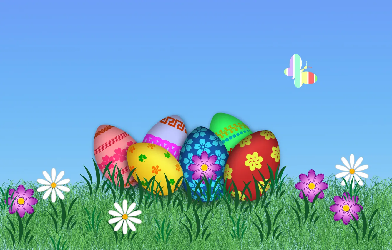 Photo wallpaper Easter, eggs, holiday