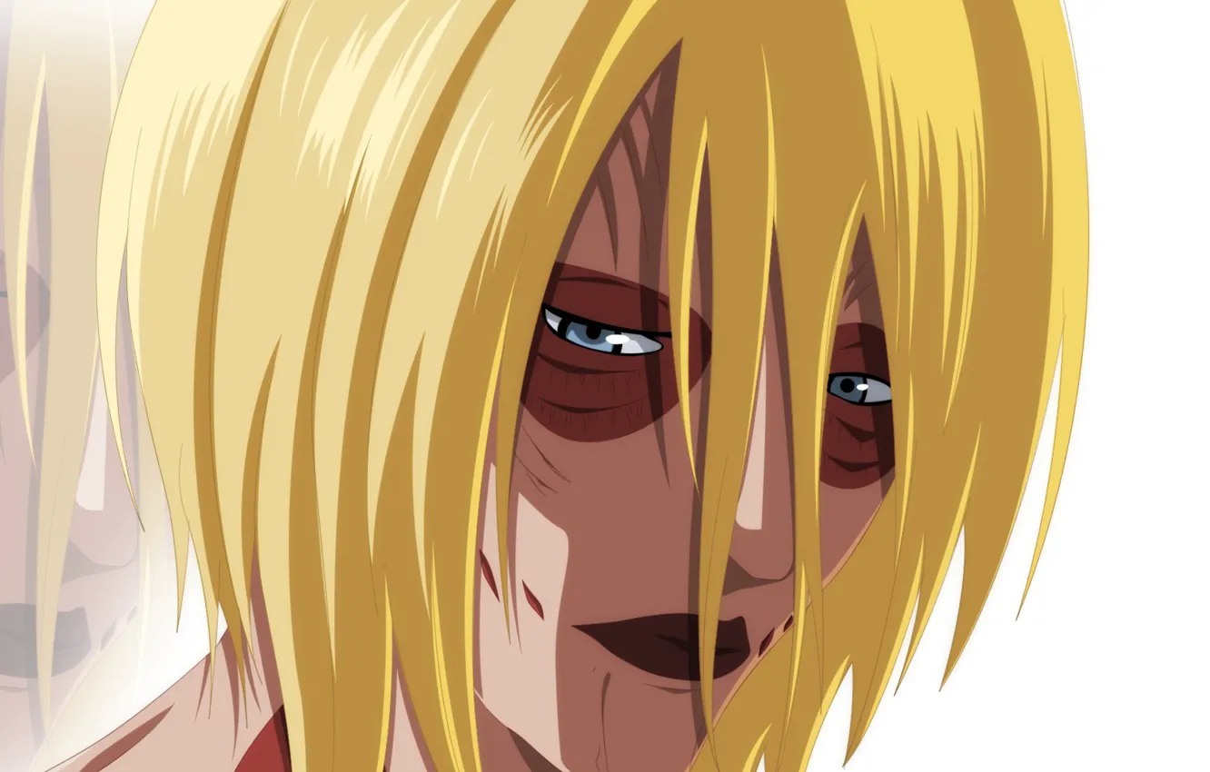 Photo wallpaper girl, sword, game, soldier, big, eyes, anime, muscles