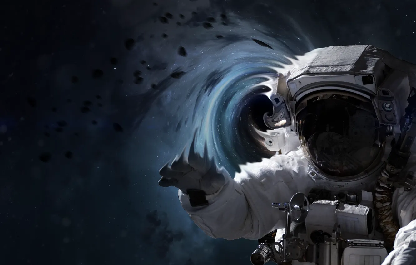 Photo wallpaper people, astronaut, asteroids, the suit, costume, space, universe, Galaxy