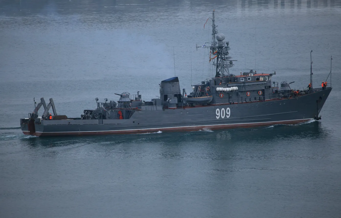 Photo wallpaper Vice Admiral Zhukov, Novice1975, sea, minesweeper
