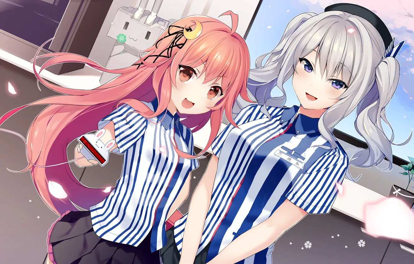 Photo wallpaper girl, anime, art, lawson, uzuki, kantai collection, nanotaro, Kashima