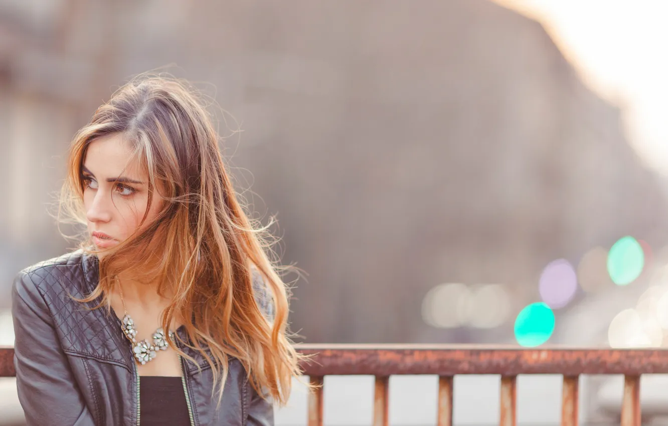 Photo wallpaper bokeh, brown-eyed, Clear