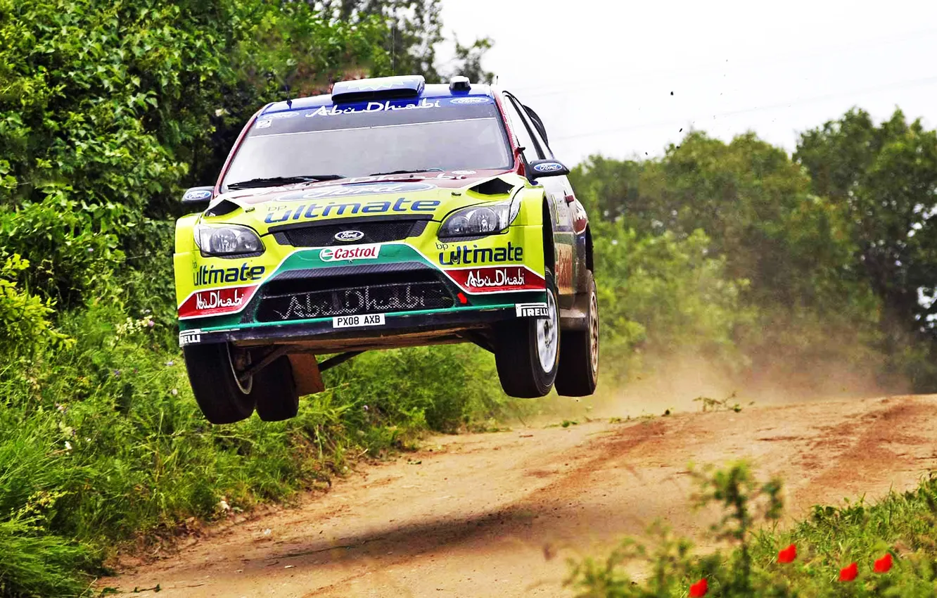 Photo wallpaper auto, race, sport, speed, Ford, Focus, WRC, the front