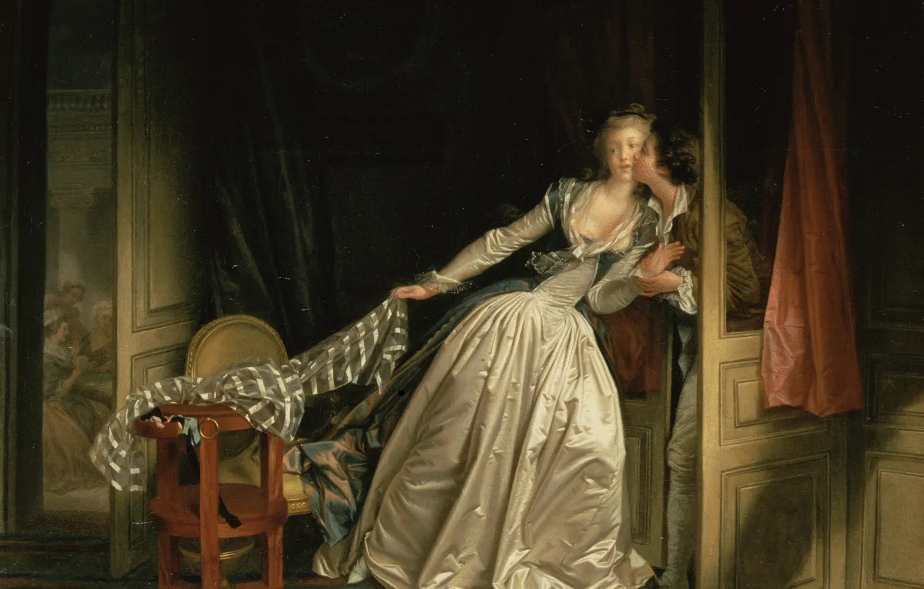 Photo wallpaper room, kiss, Fragonard