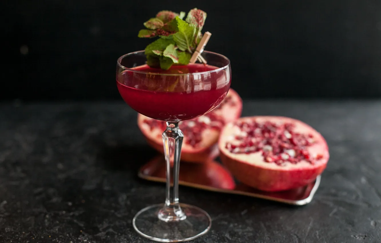 Photo wallpaper juice, drink, garnet