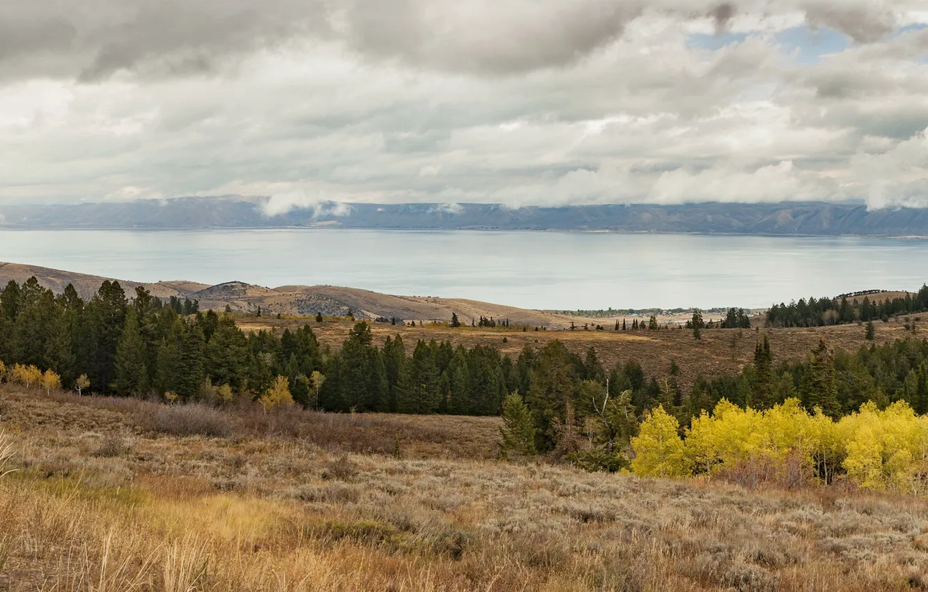 Photo wallpaper autumn, nature, lake, nature, autumn, lake, fall