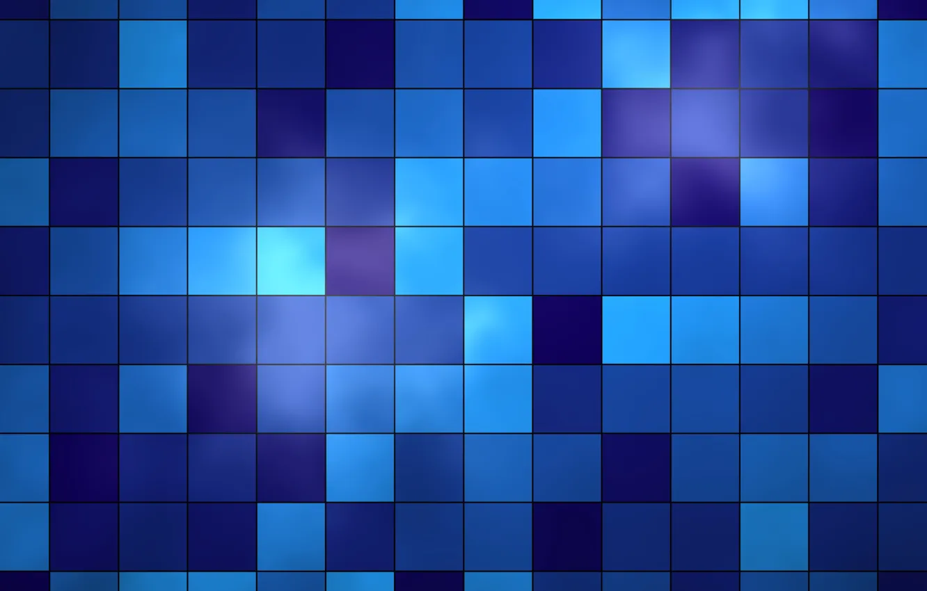 Photo wallpaper Blue, squares