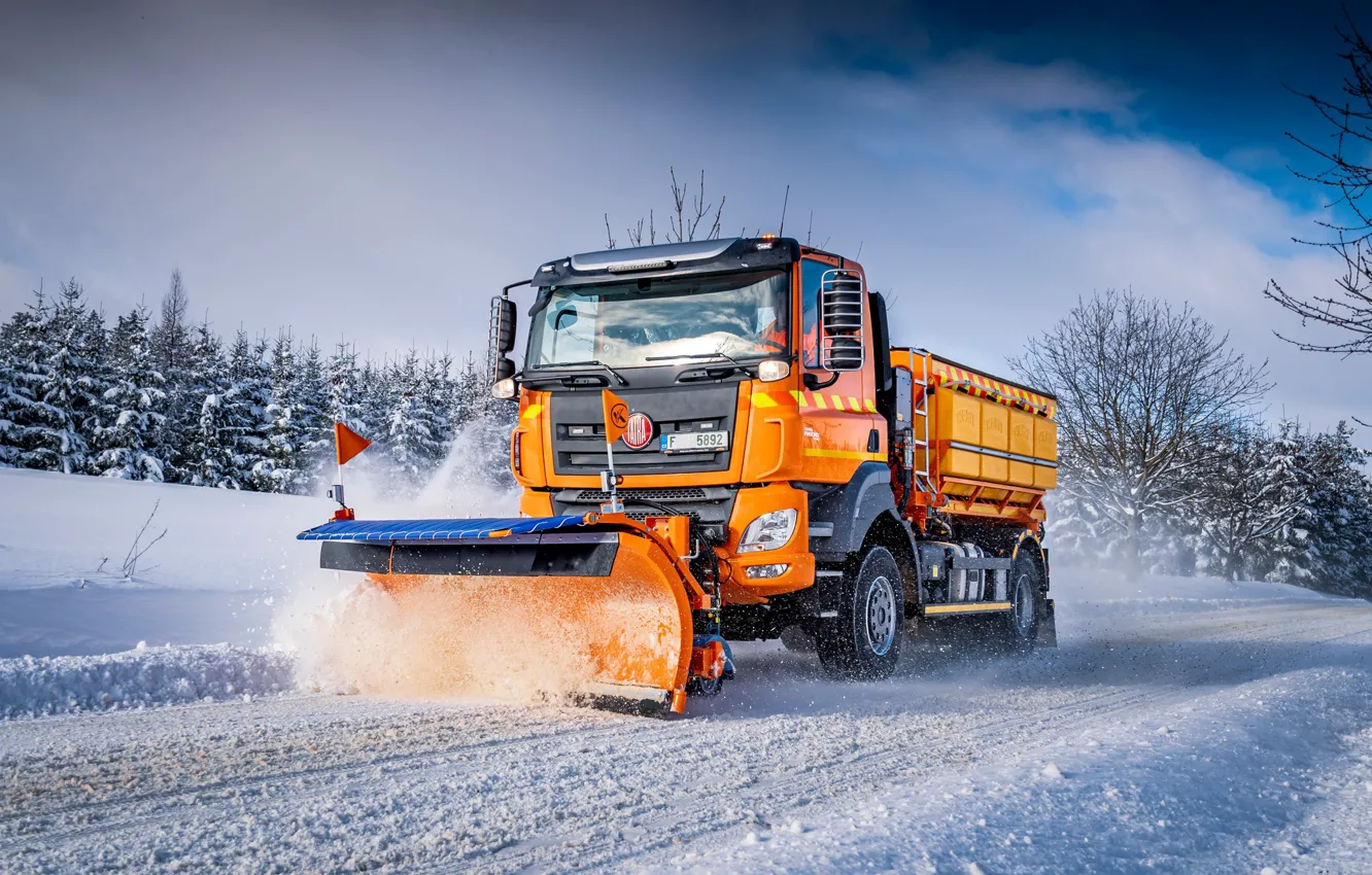 Photo wallpaper Phoenix, Tatra, 4x2, snow plow