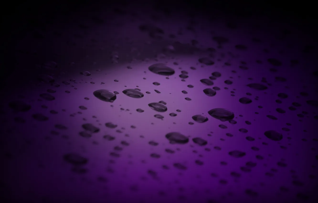 Photo wallpaper purple, water, drops, macro, background