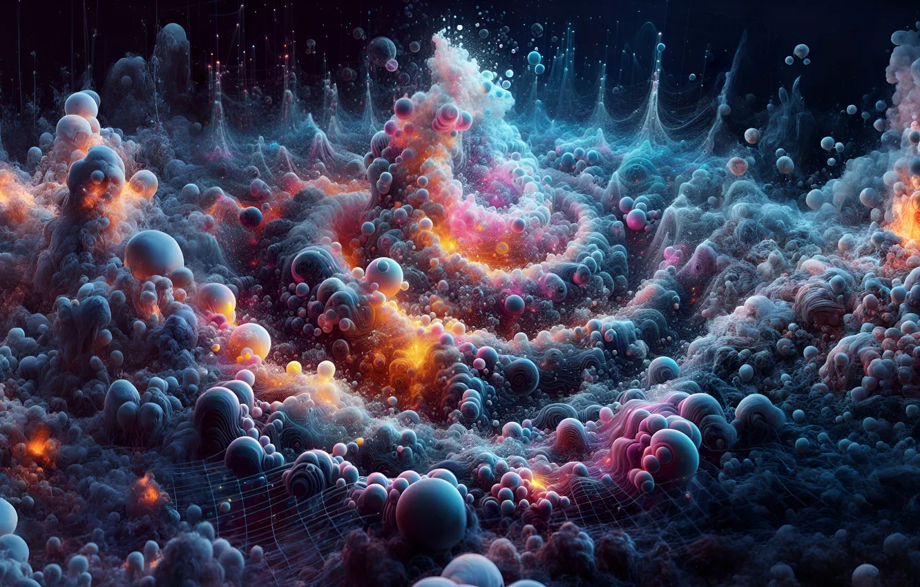 Photo wallpaper wallpaper, Abstract, Foam, Quantum, Boiling