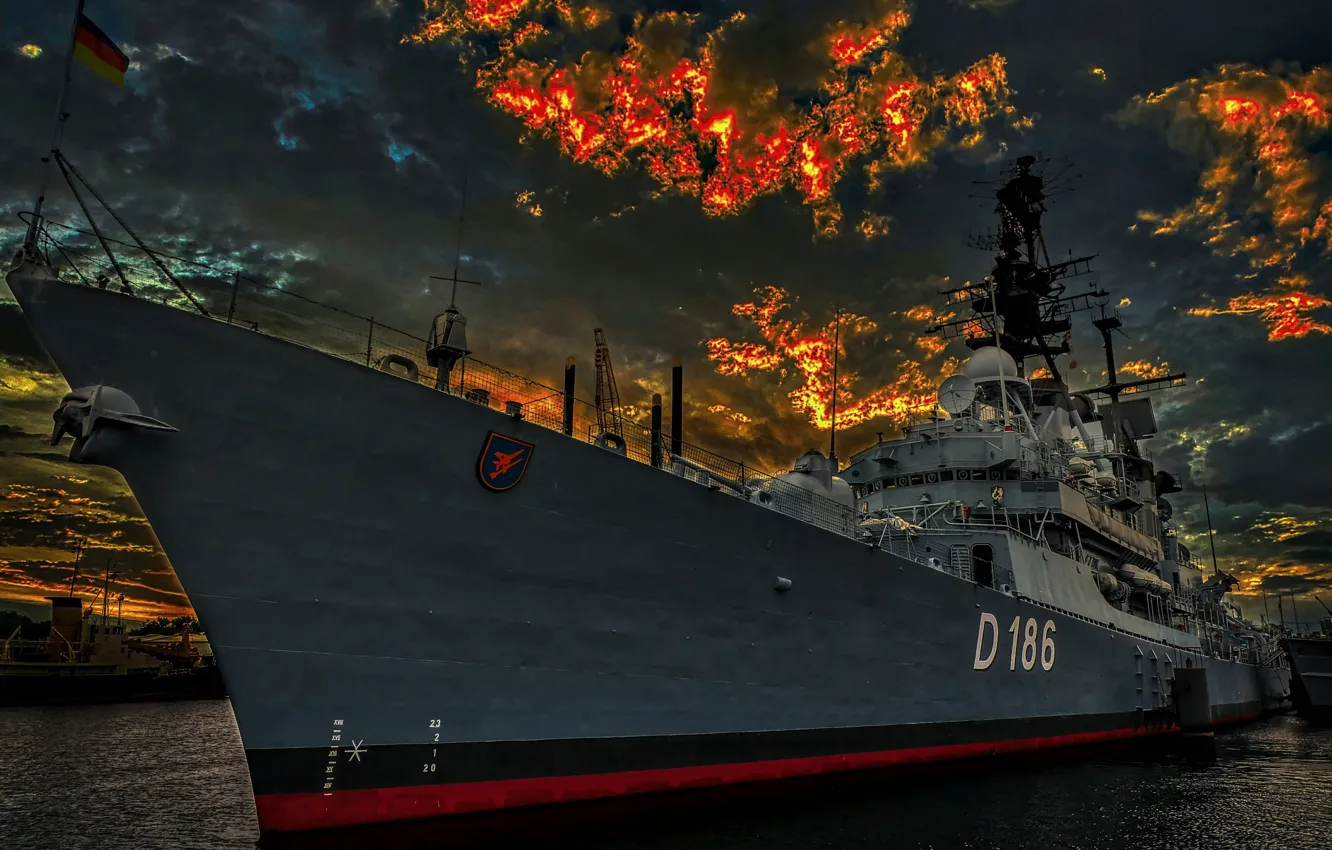 Photo wallpaper Germany, destroyer, museum ship, Mölders