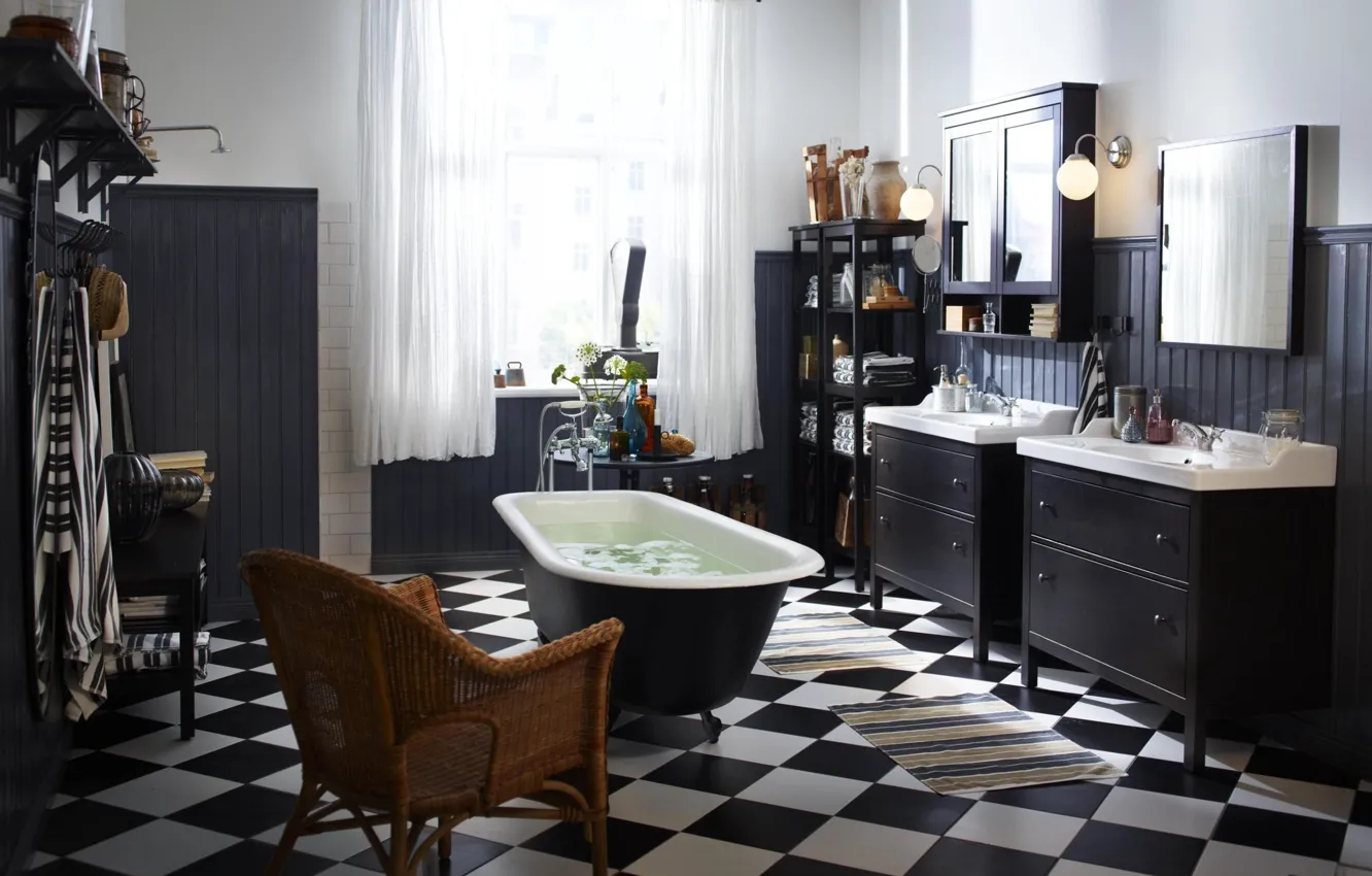 Photo wallpaper design, style, room, interior, bathroom
