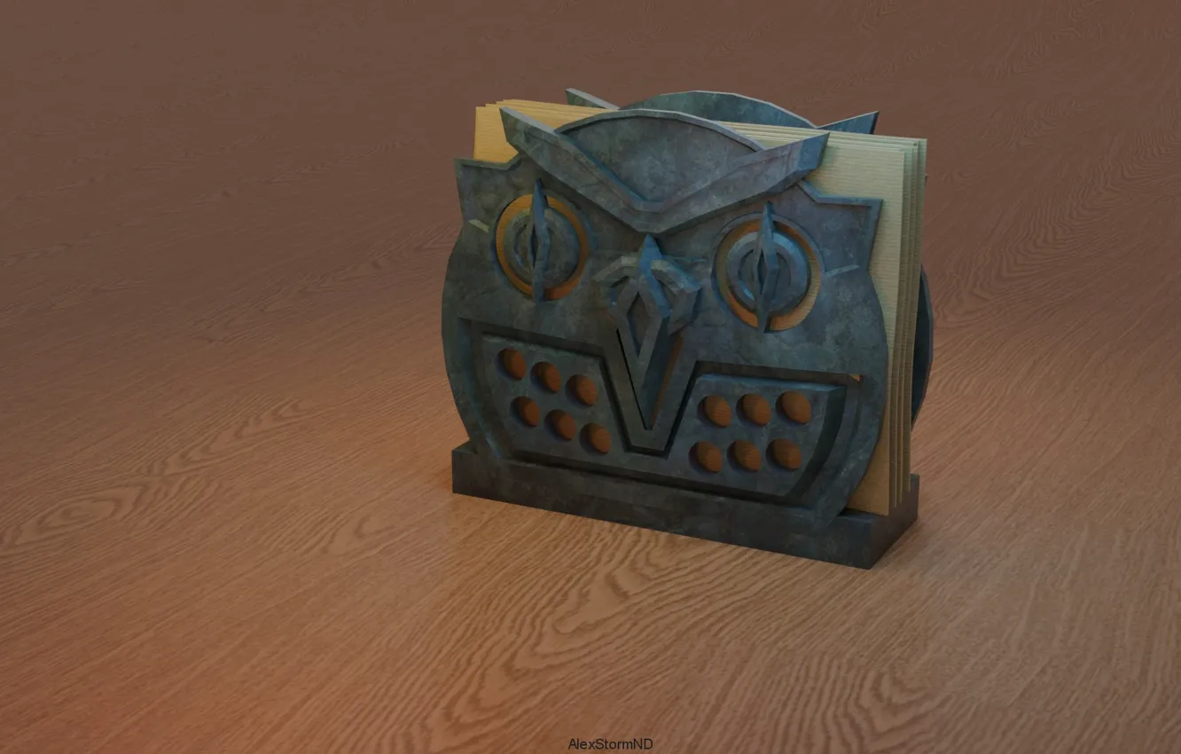 Photo wallpaper owl, stand, napkin, AlexStormND