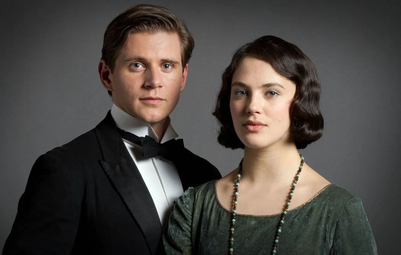 Photo wallpaper actor, the series, drama, Downton Abbey, Sybil Crawley, Jessica Brown Findlay, Allen Leech, Tom Branson