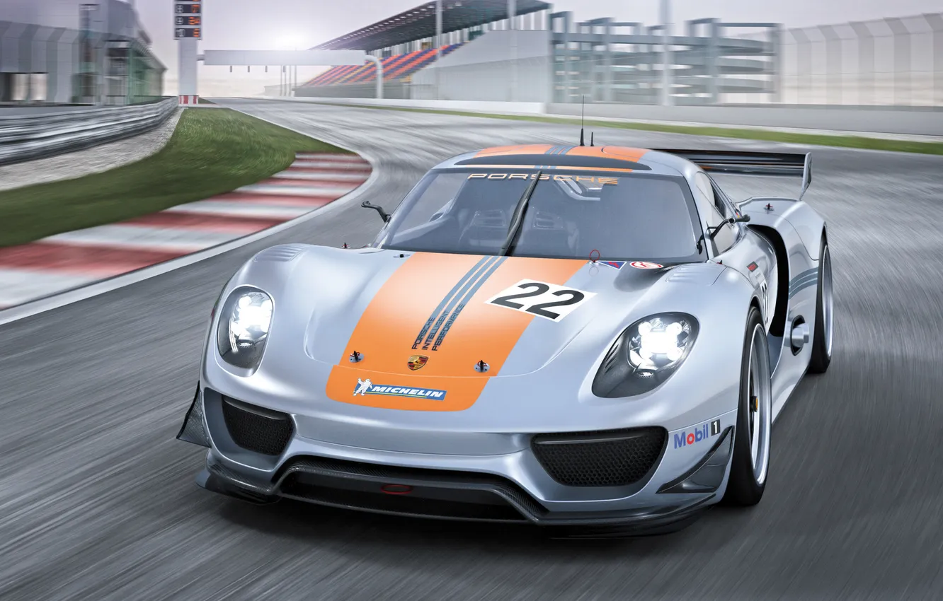 Photo wallpaper car, Concept, Porsche, Porsche, 918, speed, RSR, track