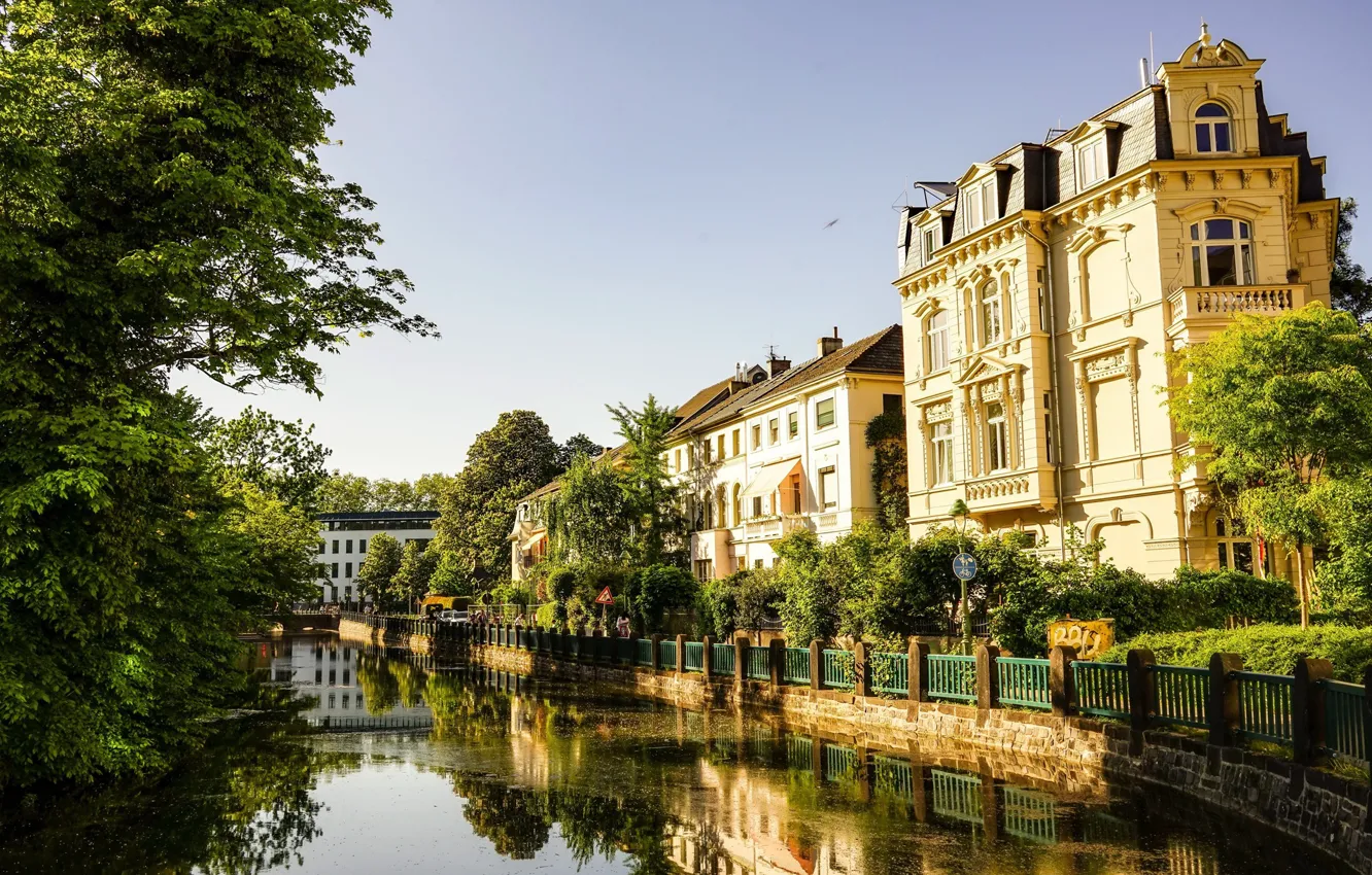 Photo wallpaper Botanical Garden, Bonn, home, the city, summer, river