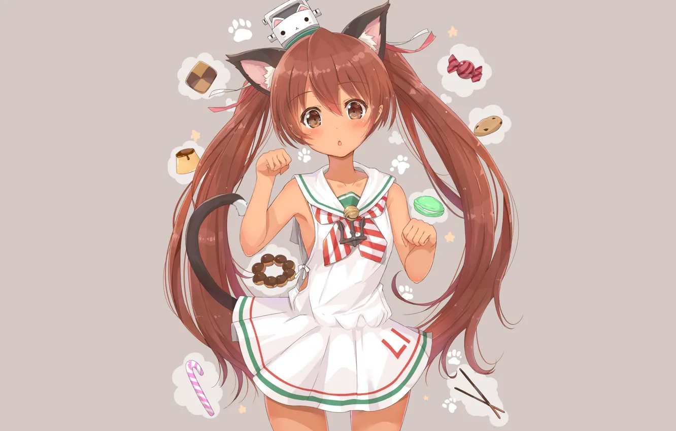 Photo wallpaper girl, neko, ears