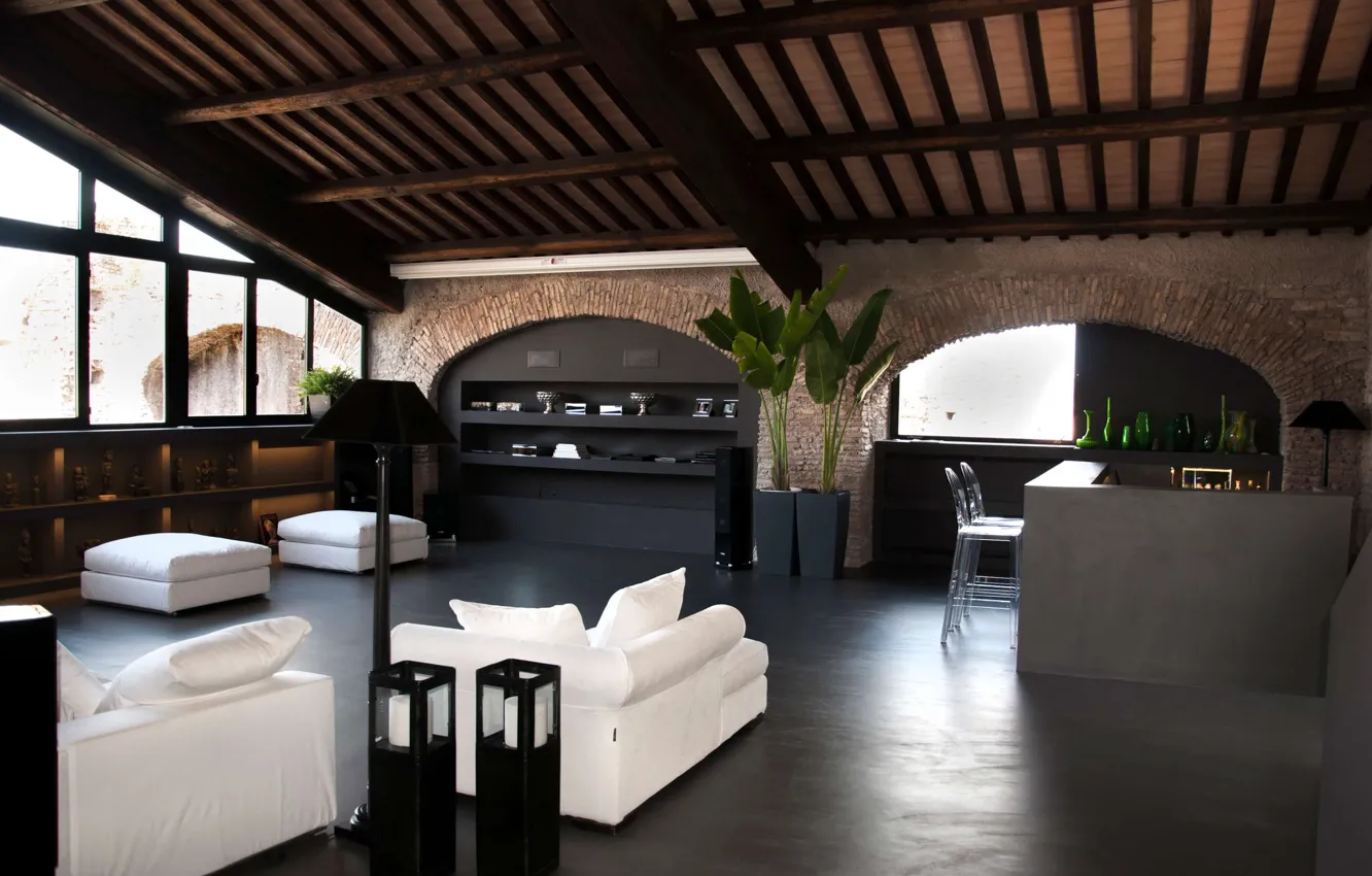 Photo wallpaper interior, villa, luxury, living space