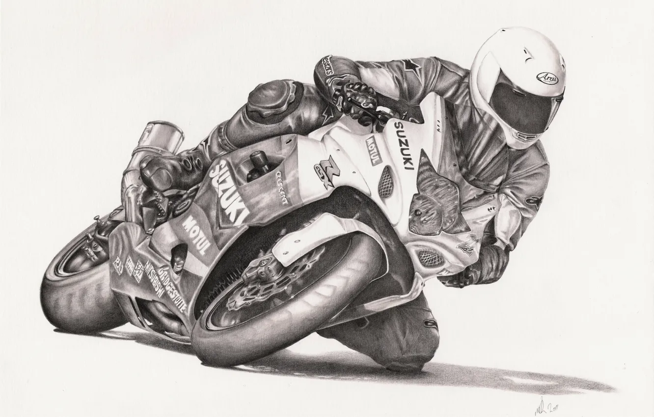 Photo wallpaper figure, motorcycle, race, bike