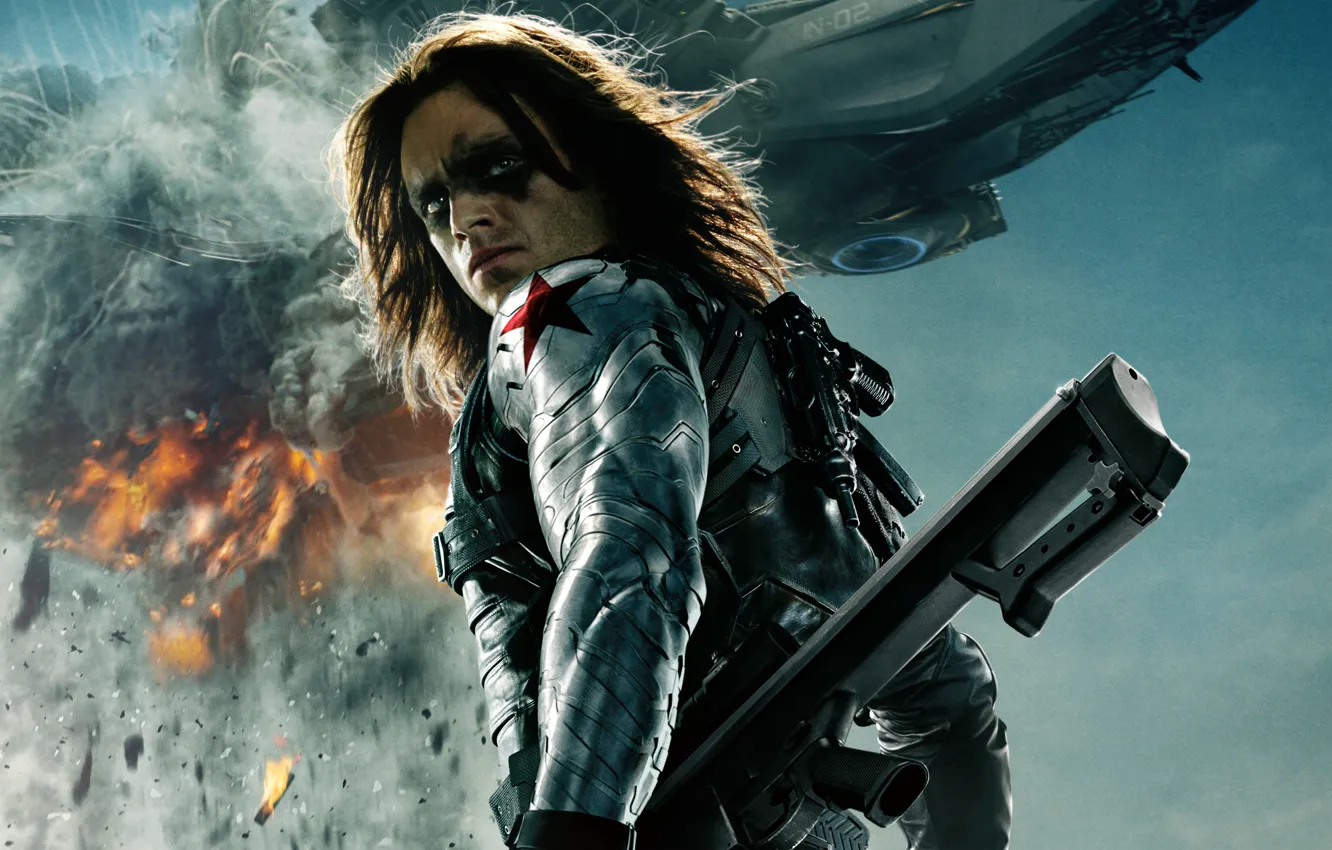 Photo wallpaper Marvel, Soldier, 2014, Captain America The Winter Soldier, Sebastian Stan